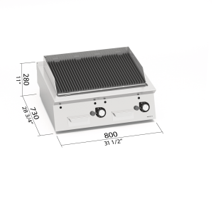 PARRILLA GAS VOLCANICA S700 MOD. SG7PL80B
