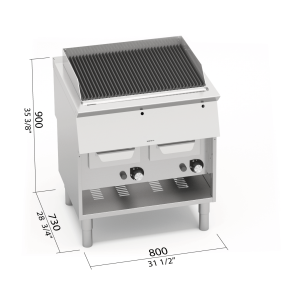 PARRILLA GAS AGUA S700 MOD. SG7WG80M