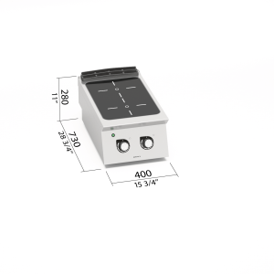 COCINA VITRO 2 FUEGOS S700 MOD. SE7P2B/VTR