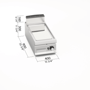 FRYTOP GAS LISO LX900 MOD. LXG9FL4/CPD