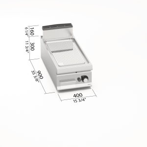 FRYTOP GAS RANU LX900 MOD. LXG9FR4/CPD