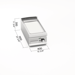 FRYTOP ELE LISO LX900 MOD. LXE9FL4P/CPD