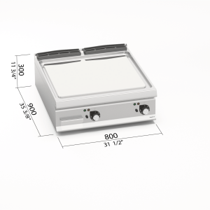 FRYTOP ELE LISO LX900 MOD. LXE9FL8P-2/CPD