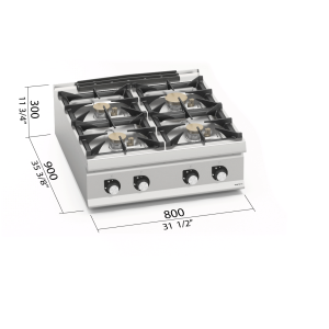 COCINA LX900 MOD. LXG9F4PS "4F GAS"