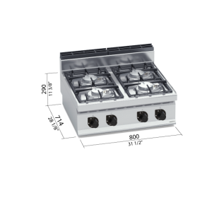 COCINA 700 MOD. G7F4BP