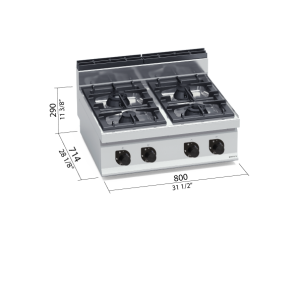 COCINA 700 MOD. G7F4B "4F GAS SOBREMESA"