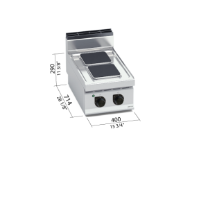 COCINA 700 MOD. E7PQ2B "2F CUA. ELEC."