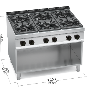COCINA 900 MOD. G9F6MP "6F TOP GAS"