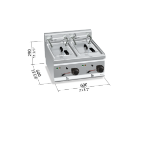 FREIDORA 600 MOD. E6F10-6B ( 10+10  L. ELEC.)