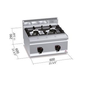 COCINA 600 MOD. G6F2BH6 "2F SOBREMESA GAS"