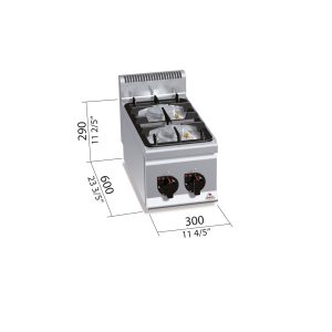 COCINA 600 MOD. G6F2BPW " 2F GAS "