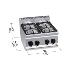 COCINA 600 MOD. G6F4BPW "4F GAS"