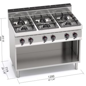 COCINA 700 MOD. G7F6MP "6F TOP GAS"