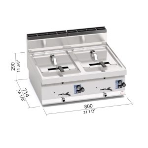 FREIDORA 700 MOD. GL10+10B "10+10L GAS SOBREMESA"